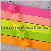 五色荧光糖果色星星纸星星纸条幸运星星折纸DIY手工叠纸20g