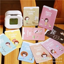 6671【韩国文具批发】超人气韩版妞子饼干女孩公交卡套2卡位