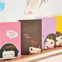 6175韩国文具批发优凡A6饼干女孩车线本4款