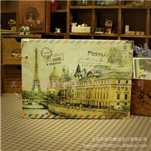 韩国创意文具批发巴黎风景铁塔牛皮diy相册手工复古个性相册本
