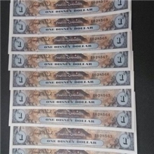 迪斯尼海盗版纪念钞（十连号）