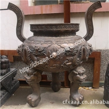 辉业铜器1.3米黄铜香炉铜器鼎工艺品青铜器