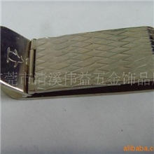 厂家直销时尚钱夹不锈钢钱夹镭射logo钱夹