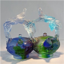 批发销售古法琉璃欢喜壶大号婚庆新房摆件婚庆礼品