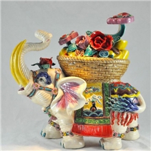 厂家批发中国交趾陶工艺摆件祝寿婚庆礼品万象如意