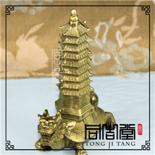 批发供应七层铜龙龟-文昌塔镇宅化煞旺功名6寸龟塔摆件
