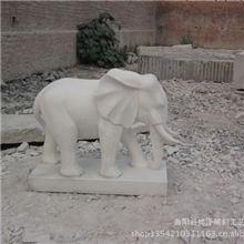 供应石雕大象大理石大象镇宅大象麒麟貔貅各种动物加工