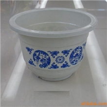 批发塑料花盆仿青花瓷花盆230X170花盆小花盆