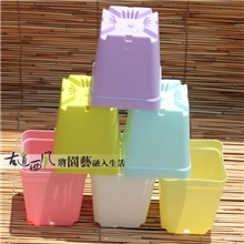 古道西风新款GD-7080正方形彩色塑料花盆/小方盆特价批发11g