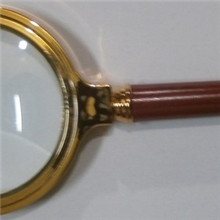 厂家直供直径80mm仿木纹手柄铜框放大镜纸盒装