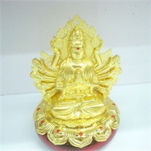 新品车座汽车香水座汽车摆件汽车饰品合金佛像双面千手观音