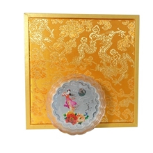 中秋送礼送朋友纯银月饼定做纪念币999纯银千足银礼品