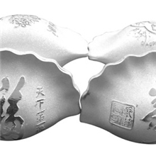 定制千足银999纯银饺子礼品工艺品节日送礼银币