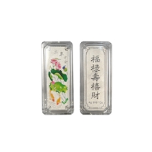 工艺品厂家直销999千足银福禄寿喜纯银条银币旅游纪念品纪念章