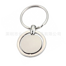 厂家促销金属钥匙扣创意广告钥匙链双面合金钥匙扣免印LOGO
