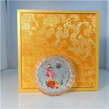 中秋送礼送朋友纯银月饼定做纪念币999纯银千足银条