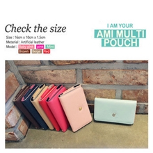超大韩版AMIMULTIPOUCH松鼠飞鸟纯色仿皮手机包附腕带7款