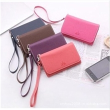 韩国气质多功能皇冠手机包手机套iphone4带卡位配腕带7色