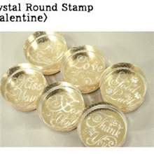 韩国正品Funnyman印章水晶圆形印章情人节系列6款可选