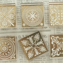 批发韩国高贵典雅花纹水晶印章CrystalSquareStamp6款选