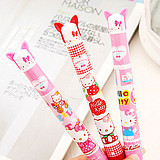 HELLOKITTY按动双色圆珠笔红/兰双色笔