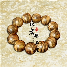 花奇楠佛珠手串沉水级，天然沉香正宗印尼花奇楠手串，厂家直销