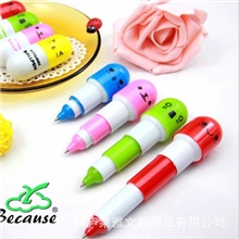 桐庐一手货创意文具批发可爱日韩圆珠笔表情药丸笔伸缩笔胶囊笔