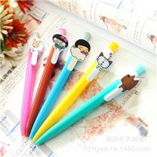 【厂家直销】5款可爱造型卡通笔公仔笔广告圆珠笔提供广告印刷