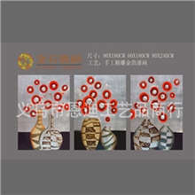 厂家直销：金石客厅装饰漆雕版画酒店配画一件代发