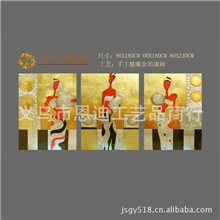 厂家直销金石原创外贸爆款人物无框漆雕手工画