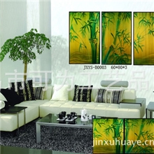60*80三件套金属画无框装饰画酒店咖啡厅会所装饰画金属材
