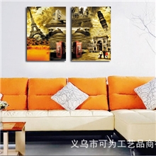 义乌厂家直销装饰画工艺画、黑白无框画、水晶无框画