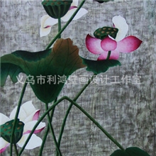 供应装饰画工艺漆画荷趣壁画