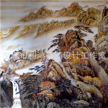 装饰画漆画山水漆画金箔画