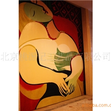 【壁画金箔画】承接室内大型壁画装饰工程