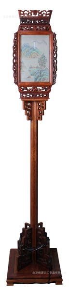 【红木宫灯】紫属花梨木四方落地灯红木中式落地灯