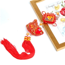 【健攀工艺】喜庆年年有鱼年货挂件福字中国结挂件C1801