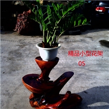 红木根雕木雕工艺品05花架