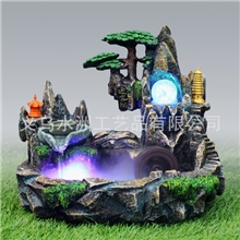 厂家批发树脂流水工艺风水流水喷泉水景摆设家居招财17-21