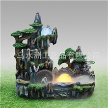 流水喷泉厂家批发流水喷泉风水鱼缸室内假山喷泉水景D-8221