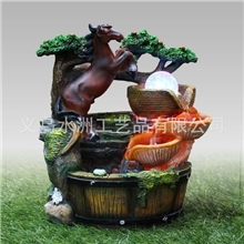树脂工艺品摆件工艺品流水树脂喷泉义乌流水工艺品C-011
