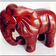 红木木雕工艺品鸡翅木大象实木手工雕刻招财镇宅风水摆件