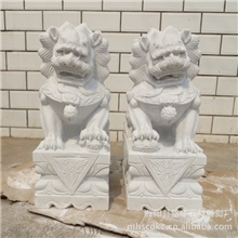 曲阳石雕汉白玉石雕狮子大理石雕刻石狮子镇宅辟邪招财进宝