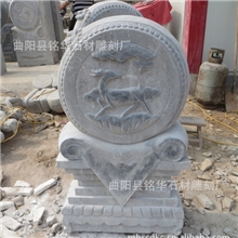 青石仿古门墩抱鼓大理石门墩柱顶石石雕门墩雕刻厂家批发门墩