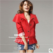 2013哈巴时尚斗篷外套蕾丝里布拉链斗篷春季新款8A