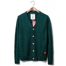 【象元家】日系韩版修身波点彩色针织开衫外套秋古着潮流男士毛衣