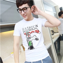 2013年字母印花短袖男士韩版修身短袖潮