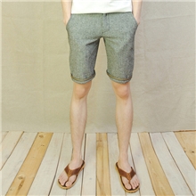 厂家直销日系复古人字花修身男士夏季休闲短裤一件代发