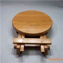 竹制折叠凳钓鱼凳碳化圆凳儿童凳子圆形折叠凳