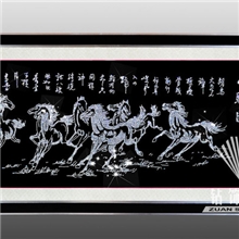 免烫钻石画，八骏图，钻石画加盟代理钻饰艺术品牌出品
